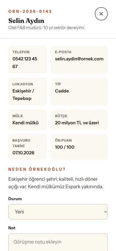 Başvuru ayrıntısı
